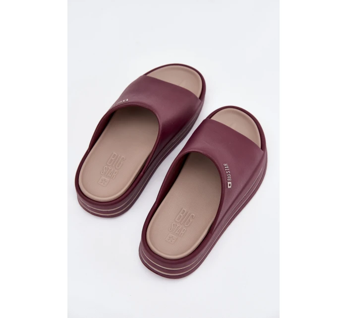 Dámské Pantofle Na Platformě Big Star SS274425 Bordó Dámské Pantofle Na Platformě Big Star SS274425 Bordó