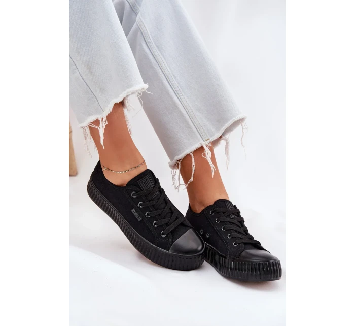 Dámské plátěné tenisky na platformě Big Star – černé