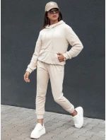 Dámský velurový komplet RELAX FIT ecru Dstreet model 21978652 - FashionStreet