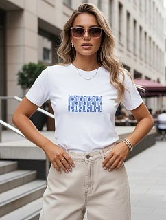 Tshirt damski bawełniany z  biały model 22277116 - FashionStreet
