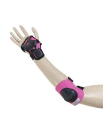 Sada chráničů Nils Extreme černo-růžová H210 velikost M