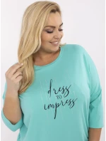 Bluzka RV BZ model 21072683 turkusowy - FPrice Bluzka RV BZ model 21072683 turkusowy - FPrice