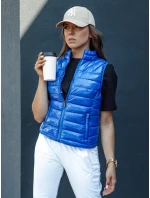 Dámská krátká prošívaná vesta WIANO modrá FashionStreet TY4522