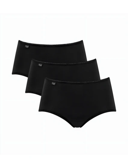 sloggi 24/7 Cotton Midi C3P - BLACK - SLOGGI BLACK - SLOGGI