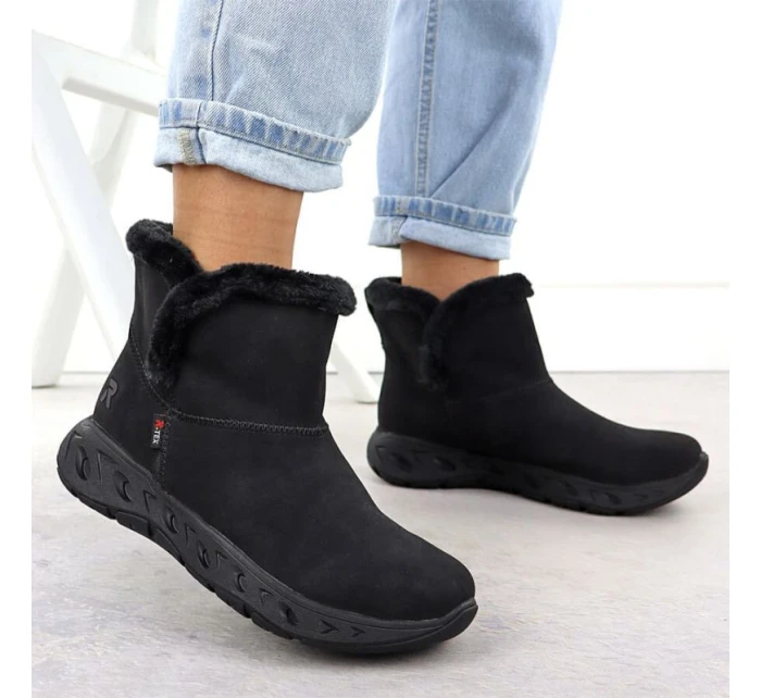 Dámské nepromokavé sněhule s kožíškem model 21906050 černé - Rieker