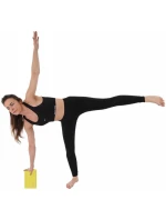 CVIČENÍ BLOK JÓGA PILATES FITNESS ŽLUTÁ ENERO FIT