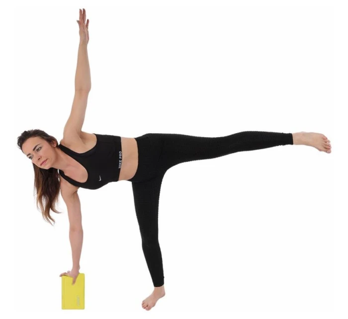 CVIČENÍ BLOK JÓGA PILATES FITNESS ŽLUTÁ ENERO FIT