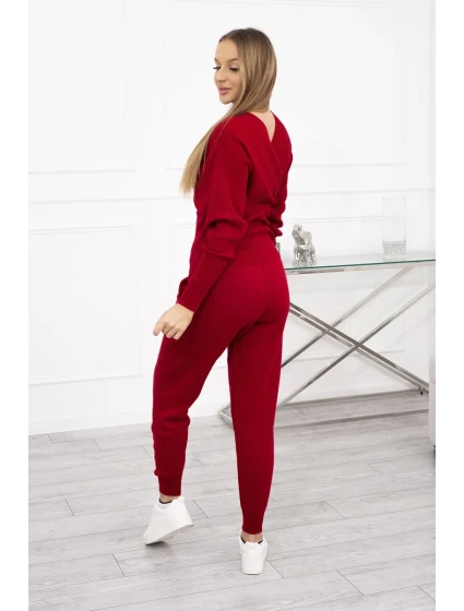 Dvoudílný svetr červený