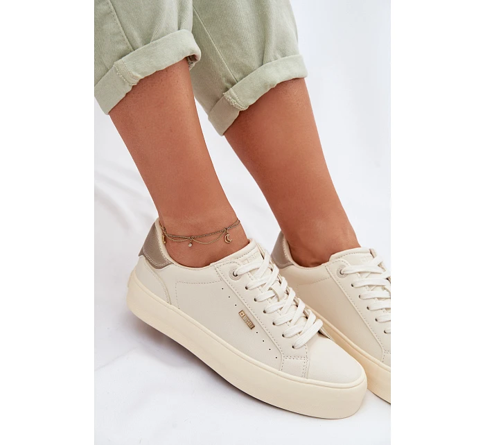 Sneakers na platformě Big Star TT274806 Béžové
