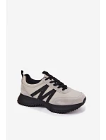 Semišové Dámské Tenisky Na Platformě Vinceza 41521 Šedé