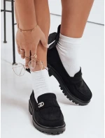 Dámské černé semišové mokasíny Dstreet ZY1129 Dámské černé semišové mokasíny Dstreet ZY1129