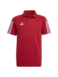 Dětské bavlněné tričko adidas Tiro 23 Competition Polo červené HI4715