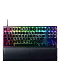 Razer Hunter V2 bez numerické klávesy, herní klávesnice, optická, LED RGB, USA, černá, drátová, klikací fialový spínač