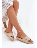 Dámské Pantofle Béžové model 21697593 - 4F