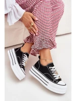 Dámské Tenisky Na Platformě Se Zlatými Černé model 21701238 - Boto Dámské Tenisky Na Platformě Se Zlatými Černé model 21701238 - Boto