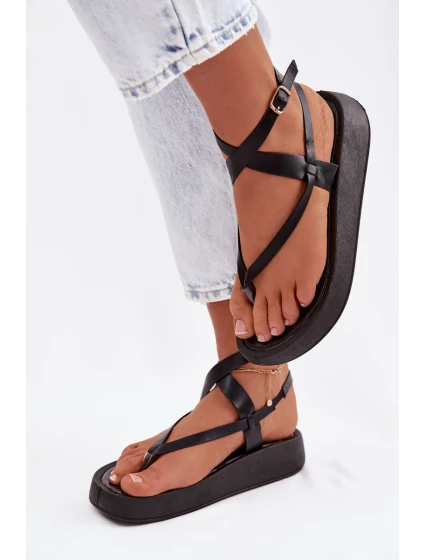 Dámské sandály Japonky na platformě Černé Gelira Dámské sandály Japonky na platformě Černé Gelira