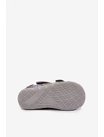 Dětské papuče na suchý zip s míčky šedé model 22101572 - Milami