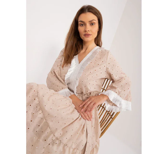 LK SK 509606 šaty.70 béžová LK SK 509606 šaty.70 béžová