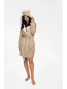 Hokky župan 40136-80X Dark Beige - Henderson Ladies