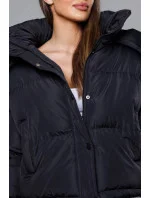 Černá krátká bunda pro přechodné období s kapucí (5M3117-392) Černá krátká bunda pro přechodné období s kapucí (5M3117-392)