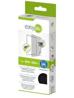 MOSKYTIÉRA NA OKNO 100X100 ČERNÝ POLYESTER + PÁSEK NA SUCHÝ ZIP