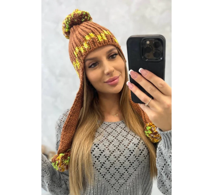 Dámská ušanka Nadia K321 camel