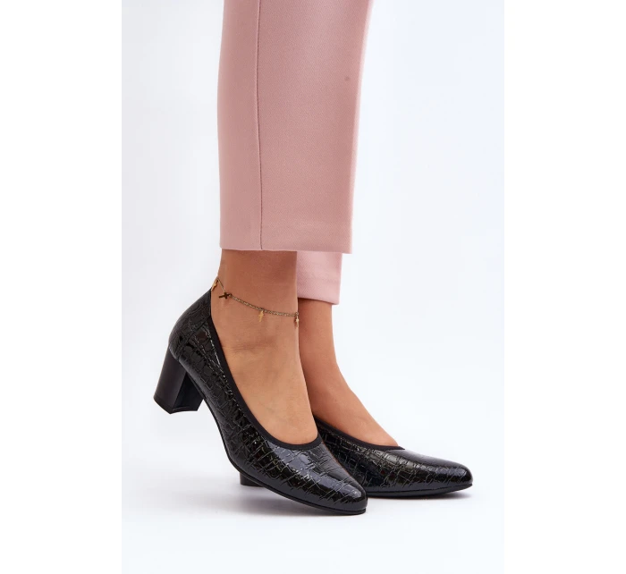 lodičky s potiskem černé model 21648021 - VINCEZA