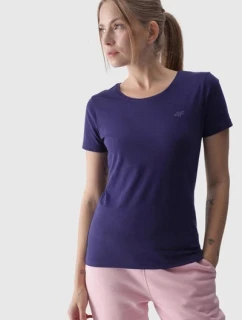 Dámské Hladké Tričko S Logem Modré 4F 4FWMM00TTSHF1845-31S
