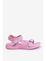 Dámské sandály Big Star model 21609167 Růžové - Big Star Shoes Dámské sandály Big Star model 21609167 Růžové - Big Star Shoes