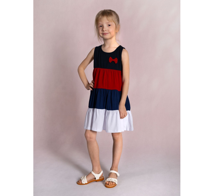 Yoclub Letní dívčí šaty bez rukávů UDK-0009G-A100 Vícebarevné