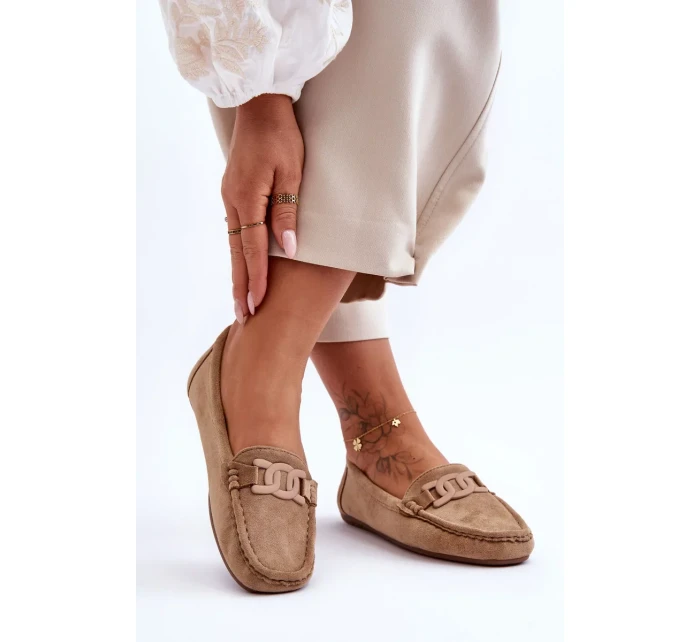 Dámské módní semišové mokasíny hnědé Rabell Dámské módní semišové mokasíny hnědé Rabell