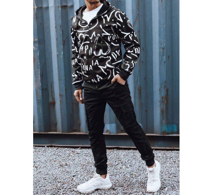 Pánská mikina na zip s kapucí černá Dstreet model 21978980 - FashionStreet Pánská mikina na zip s kapucí černá Dstreet model 21978980 - FashionStreet