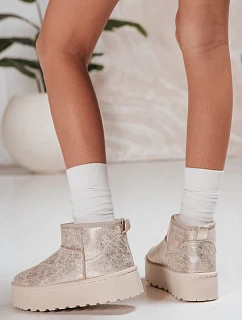 Dámské semišové sněhule béžové Dstreet model 21994531 - FashionStreet