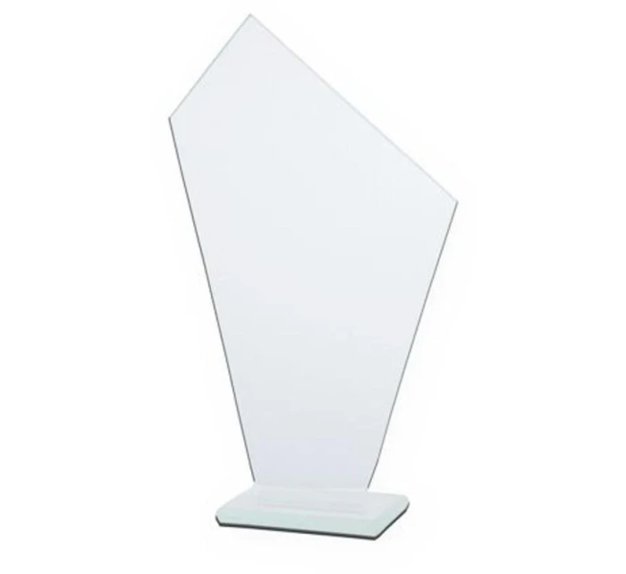 Skleněná trofej s matným podstavcem