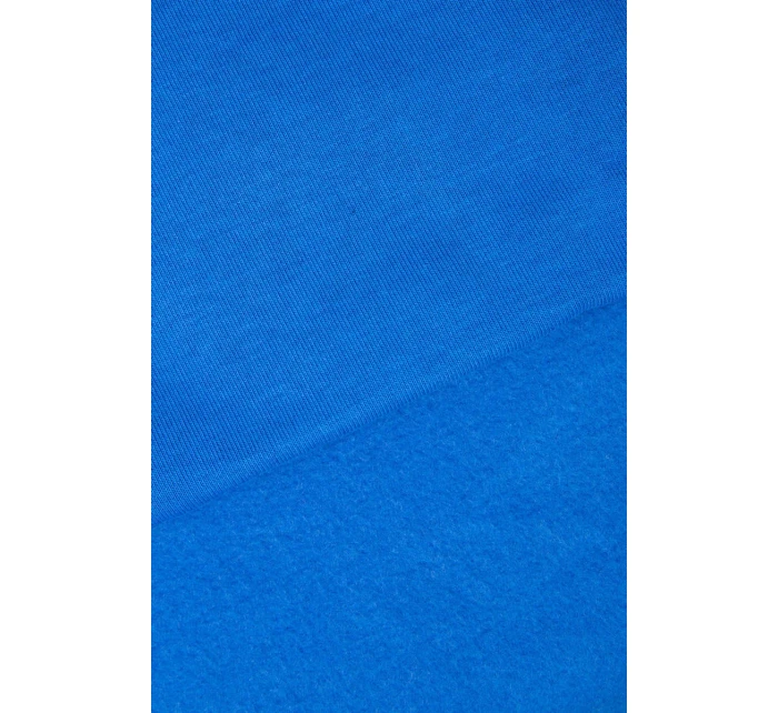 Šaty s kapucí a bočním rozparkem chrpově modré