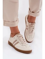 Zazoo N1068 Kožené Nízké Dámské Tenisky Béžové Zazoo N1068 Kožené Nízké Dámské Tenisky Béžové