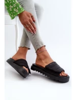 Dámské pantofle na platformě Big Star Černá Dámské pantofle na platformě Big Star Černá