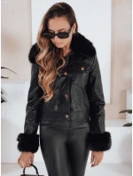 Dámská kožená bunda ramones s kožešinou černá Dstreet model 21991872 - FashionStreet