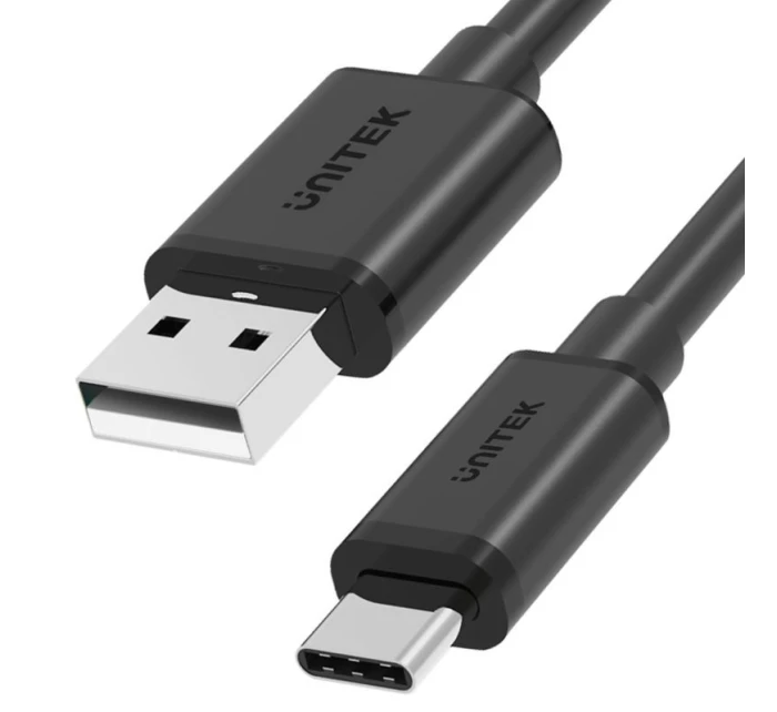 UNITEK USB KABEL USB-A - USB-C 25CM, Y-C480BK