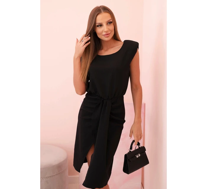 Dámská pruhovaná bavlněná šaty s V výstřihem a knoflíky tmavě mátová