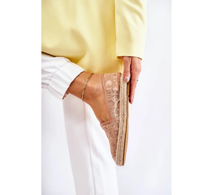 Klasické dámské espadrilky prolamované nude Catris Klasické dámské espadrilky prolamované nude Catris