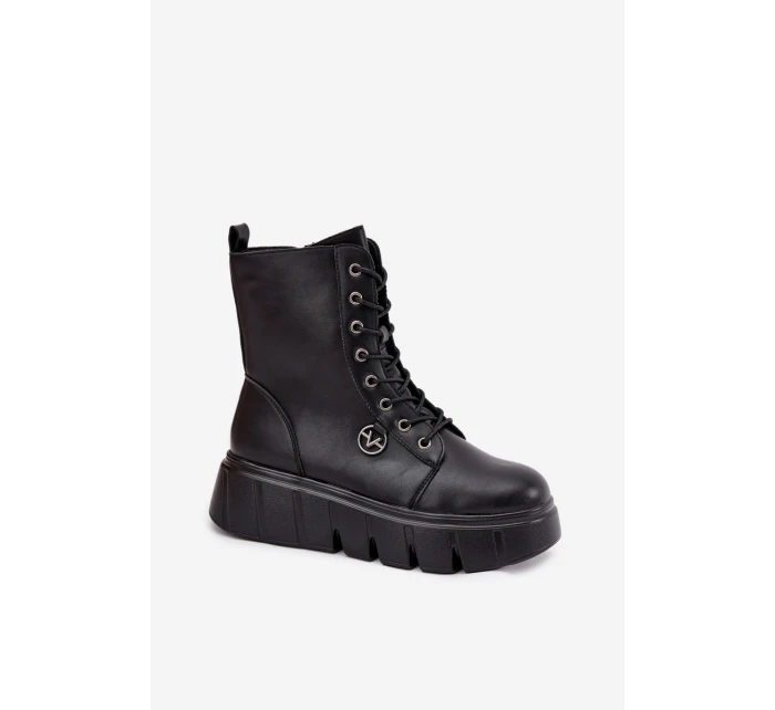 Dámské workery na platformě Vinceza – černé Dámské workery na platformě Vinceza – černé