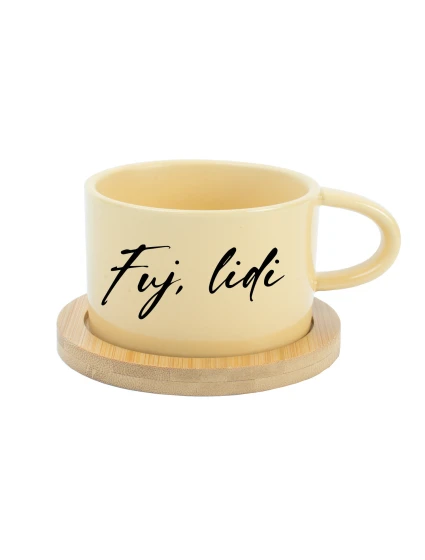 FUJ, LIDI - žlutý hrníček makronka 200 ml