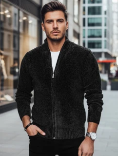 Pánský černý svetr na zip FashionStreet WX2232