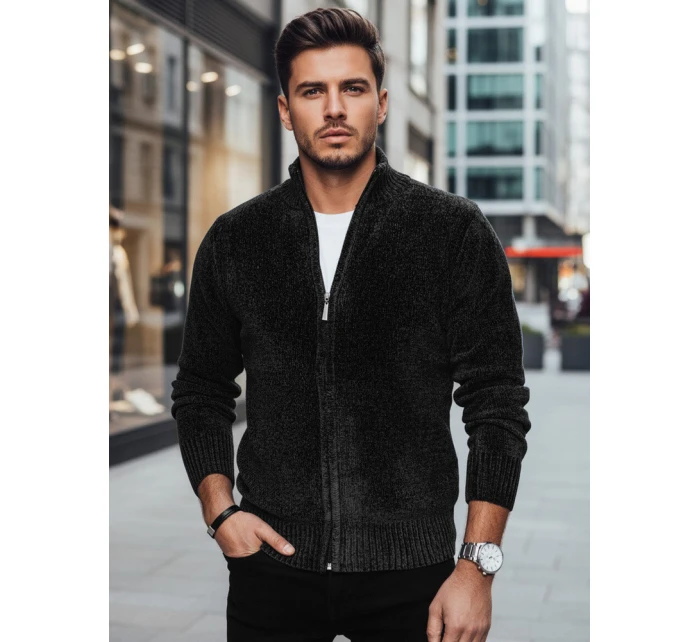 Pánský rozepínací svetr černý Dstreet model 21982388 - FashionStreet