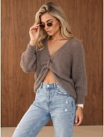 Dámský oversize svetr s nařaseným předním dílem Fango FashionStreet MY2645 Dámský oversize svetr s nařaseným předním dílem Fango FashionStreet MY2645