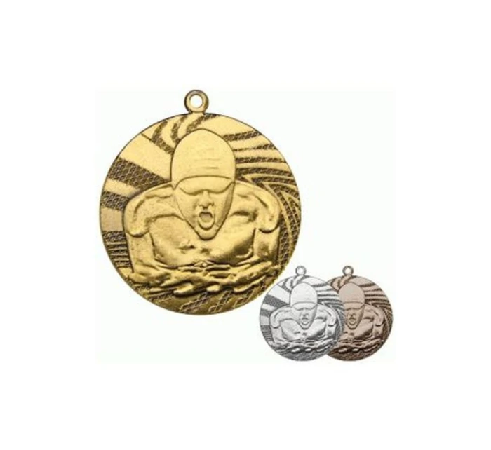 Zlatá medaile - plavání - ocelová medaile