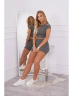 Bavlněná souprava s kraťasy grafitová Bavlněná souprava s kraťasy grafitová