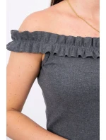 Španělské šaty s volánky grafitové Španělské šaty s volánky grafitové