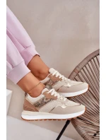 Dámské Sportovní Boty Na Platformě Zvířecí Vzor Béžové Davinara Dámské Sportovní Boty Na Platformě Zvířecí Vzor Béžové Davinara